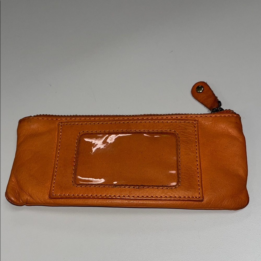 Source Unknown Orange Leather Wallet - image 2